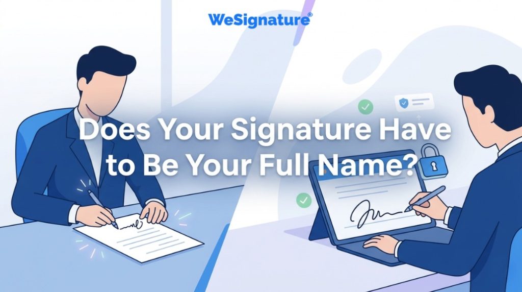 Does Your Signature Have to Be Your Full Name