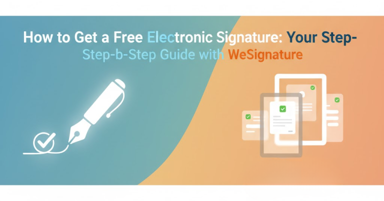 How to Get a Free Electronic Signature: Your Step-by-Step Guide with WeSignature