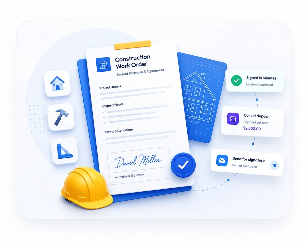 Construction document signing