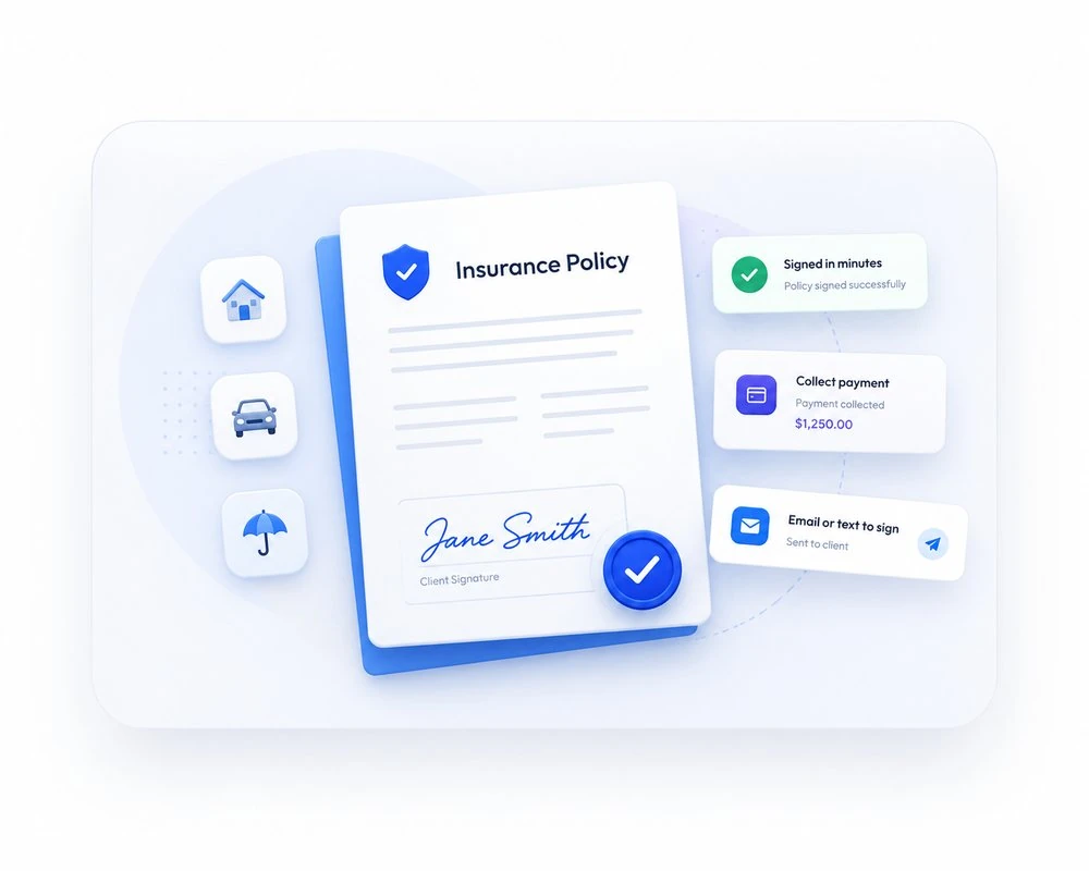 Insurance document signing