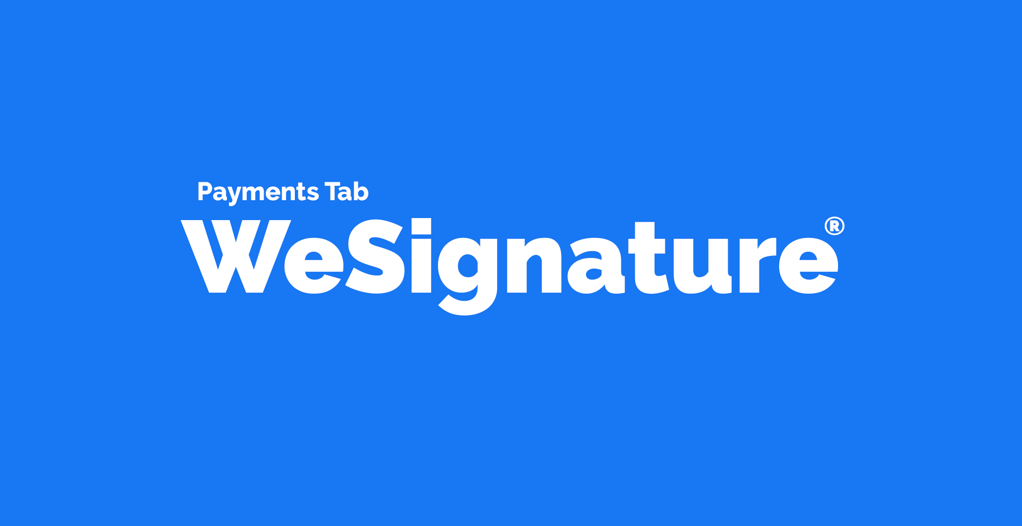 Using the Payments tab