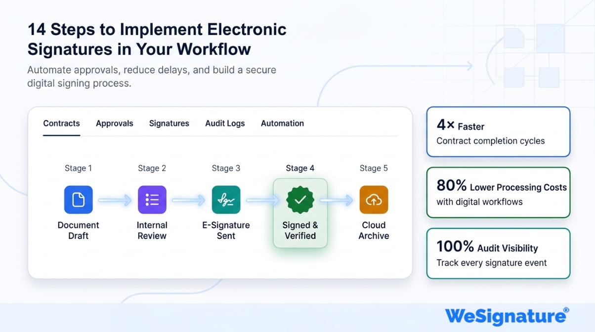 14 Steps to Implement Electronic Signatures in Your Workflow